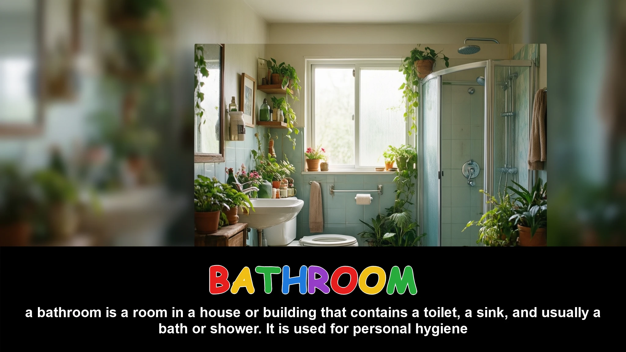 English Illustration for bathroom